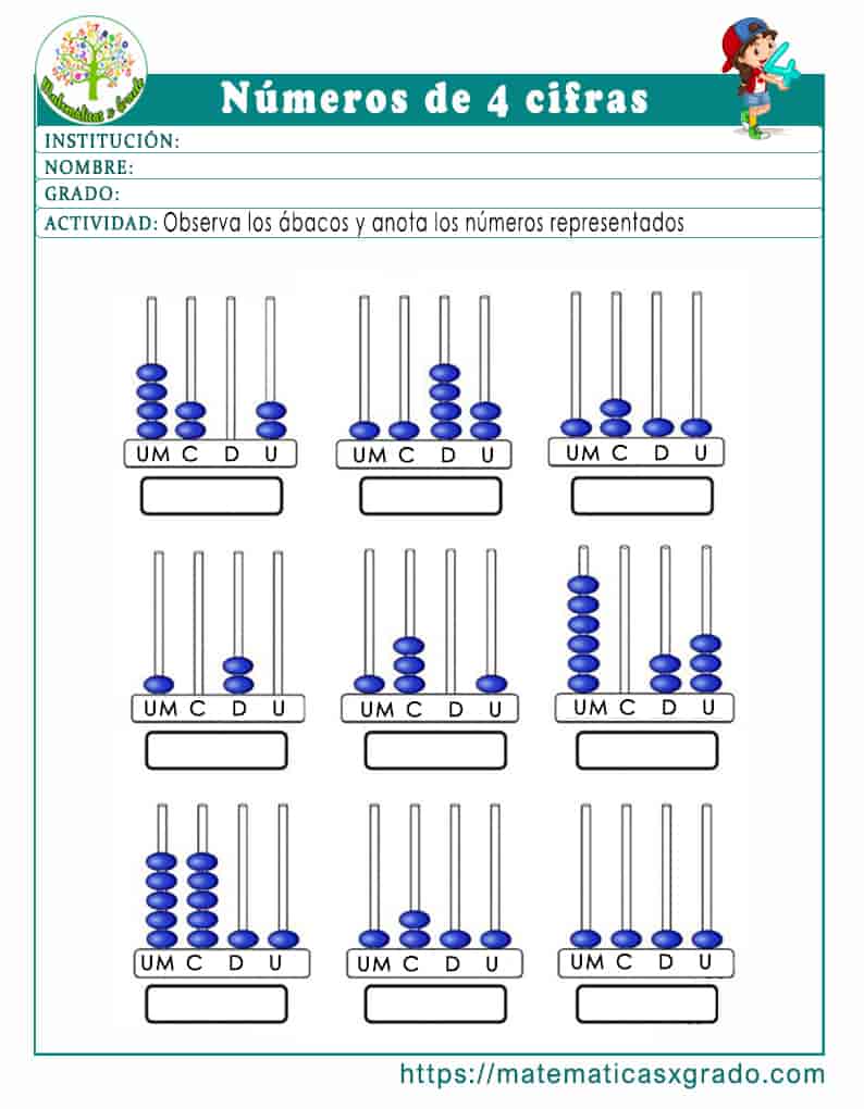 Ejercicios De Numeros Para Imprimir